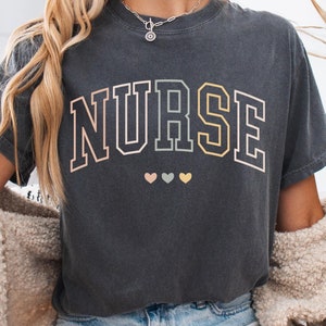 Comfort Colors® Nurse Shirt, Nurse T-Shirt For Work, RN Nurse Shirt, Registered Nurse Shirt, Nursing School Tee Cute Nurse Shirt, Tshirt