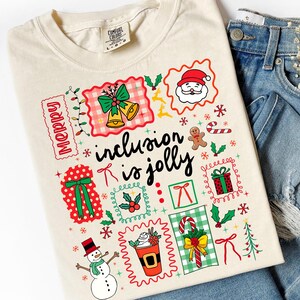 Christmas Inclusion Shirt, Inclusion is Jolly, Xmas Neurodiversity Shirt, Special Education Teacher Holiday Shirt, Inclusion Teacher Tee