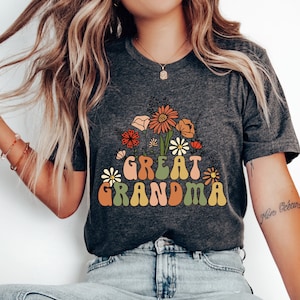 Great Grandma Shirt, Great-Grandma T-Shirt, Christmas Gift for Grandma, Mothers Day Gift for Great-Grandma, Baby Reveal Tee, Mom Grandma