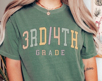 Comfort Colors® Third and Fourth Grade Teacher Shirt, Third and Fourth Grade, Multi Grade Teacher TShirt, 3rd and 4th Grade Teacher T-Shirt