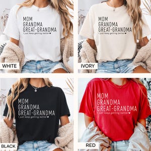 Comfort Colors® Mom Grandma Great-Grandma Shirt, Pregnancy Announcement Gift For Grandma Shirt, Mother's Day Gift For Great Grandma Shirt bild 9