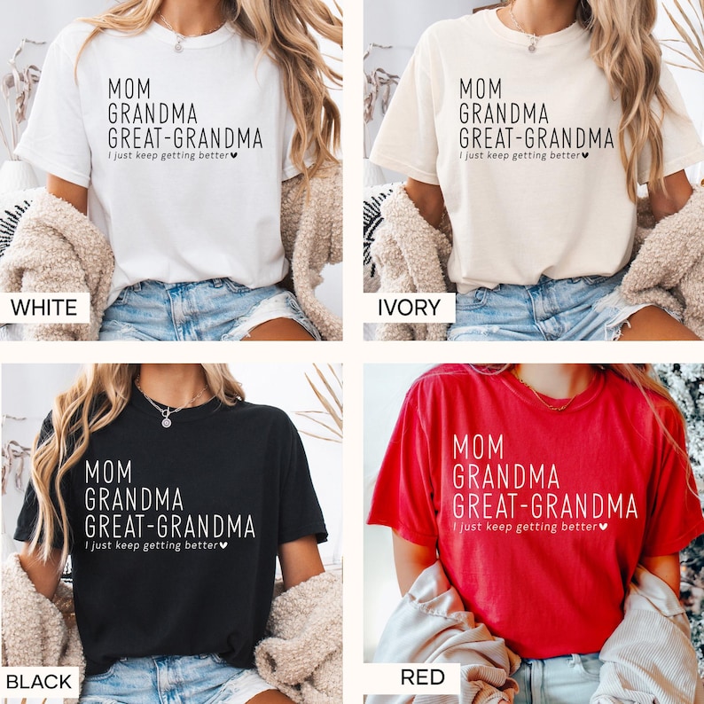 Comfort Colors® Mom Grandma Great-Grandma Shirt, Pregnancy Announcement Gift For Grandma Shirt, Mother's Day Gift For Great Grandma Shirt bild 9