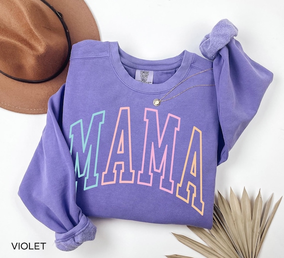 Comfort Colors® Mama Sweatshirt, Retro Mama Sweater, Gift For Mom Gifts, Mother's Day Gift For Mom, Mothers Day Gifts, Cute Mama Crewneck