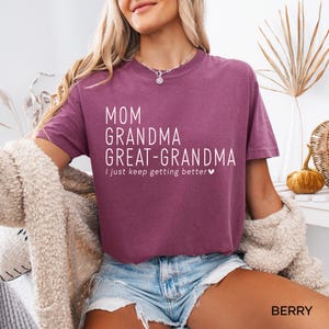 Comfort Colors® Mom Grandma Great-Grandma Shirt, Pregnancy Announcement Gift For Grandma Shirt, Mother's Day Gift For Great Grandma Shirt bild 3