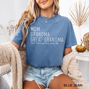 Comfort Colors® Mom Grandma Great-Grandma Shirt, Pregnancy Announcement Gift For Grandma Shirt, Mother's Day Gift For Great Grandma Shirt bild 4