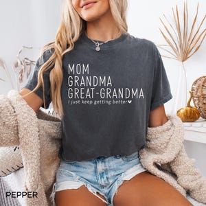 Comfort Colors® Mom Grandma Great-Grandma Shirt, Pregnancy Announcement Gift For Grandma Shirt, Mother's Day Gift For Great Grandma Shirt bild 8