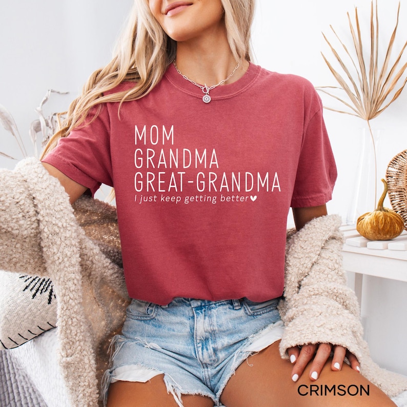 Comfort Colors® Mom Grandma Great-Grandma Shirt, Pregnancy Announcement Gift For Grandma Shirt, Mother's Day Gift For Great Grandma Shirt bild 2