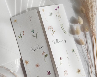 Pretty Wildflower Gatefold Wedding Invitation, Sample Flower Invitation, Fine Lined Textured Card