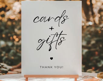 8x10" Cards & Gifts Sign, Wedding Cards and Gifts Table Sign, Wedding Reception Sign for Cards Gifts, Unframed Printed Signs, FREE Shipping