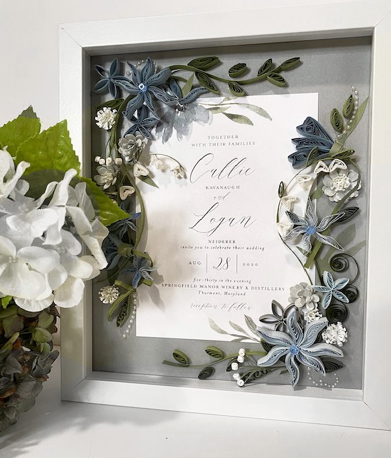 Wedding Keepsake Paper Quilling Art Couple Frames Etsy
