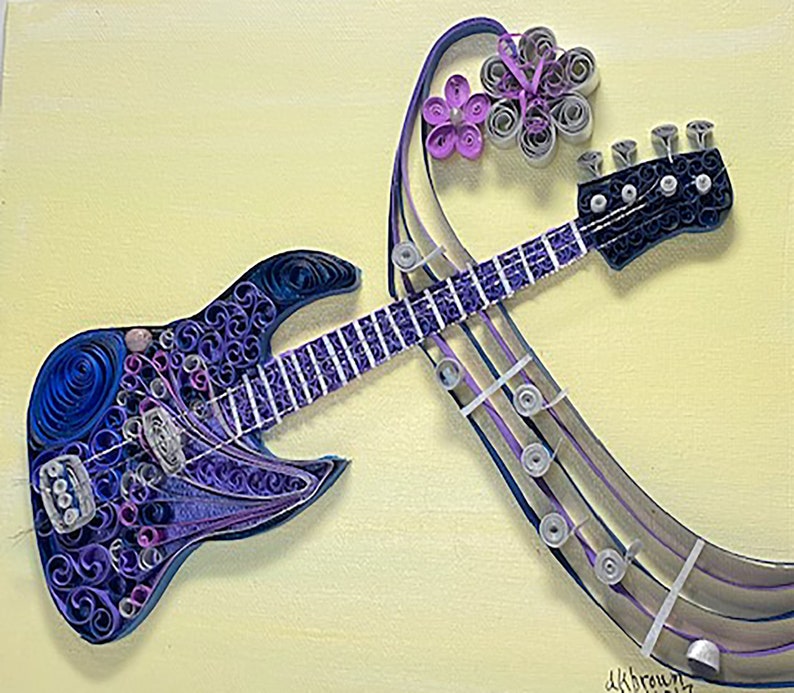 3D Wall Art Music Wall Art Guitar Art Quilled Art Music Etsy