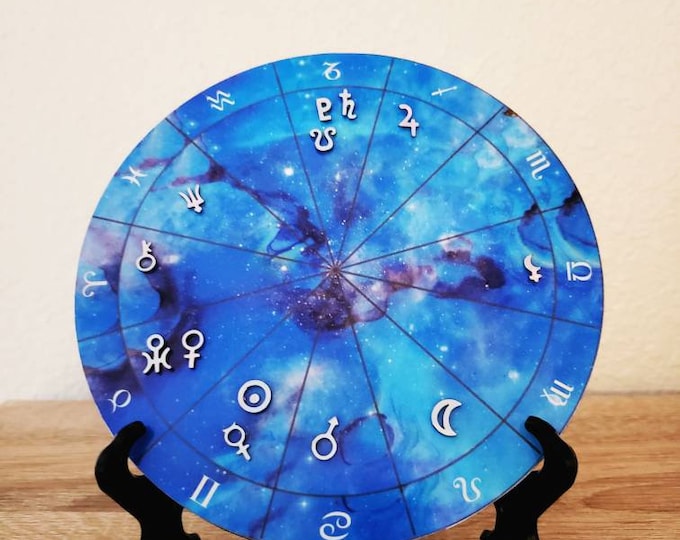 Astrology Gift, Astrology Transit Clock Blue Astrology Chart