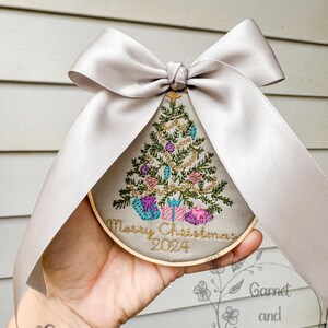 Embroidered Christmas ornament-customizable