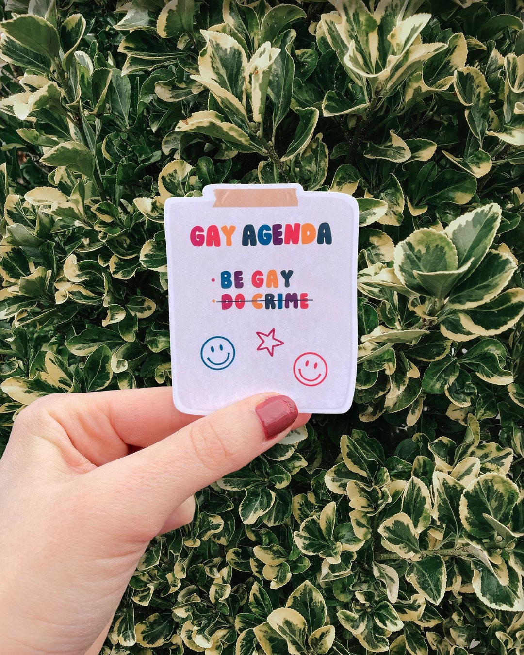 Gay Agenda Sticker, Gay Sticker, LGBTQ Gift, Be Gay Do Crime Sticker ...