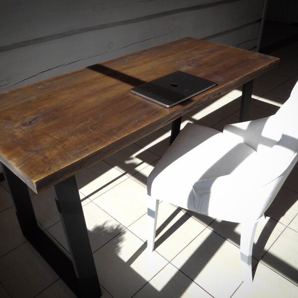 Table industrielle en bois massif - Tables industrielles - Shogun Déco