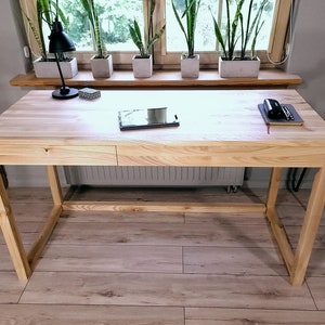 MOOSE - Ash Hardwood Desk with Drawers - Beautiful and Durable Storage Solution for Your Study or Office