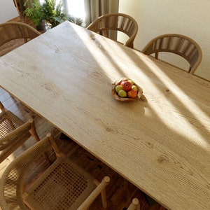Large Oak Wood Dining Table for Your Home, Timeless Beauty Handmade of Reclaimed Wood
