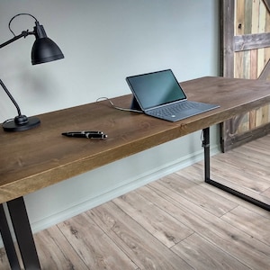 Wood Desk | Reclaimed Desk | Laptop Desk | Wood Table | Modern Desk | Industrial Desk | Sit Desk Desk