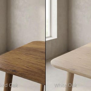 LUMO massief eikenhouten eettafel - Handgemaakt in moderne stijl - Scandinavisch-Japanse eikenhouten tafel - Gratis verzending binnen de EU - 160 cm, 180 cm, 200 cm afbeelding 15