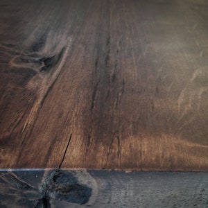 Schreibtisch aus Altholz 4 cm dick Esstisch mit Metallbeinen, Schreibtisch aus Massivholz, Schreibtisch aus recycelten Möbeln, Industrieschreibtisch Bild 8