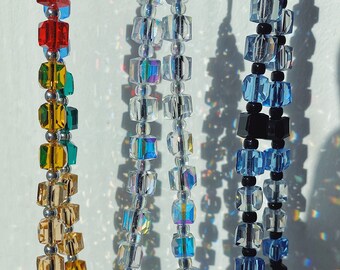 Perlenglas Handyanhänger [8 Farben] / Perlen-Handykette / Y2K-Telefonriemen / Telefonband / irisierender Handyanhänger koreanischer Modeschmuck