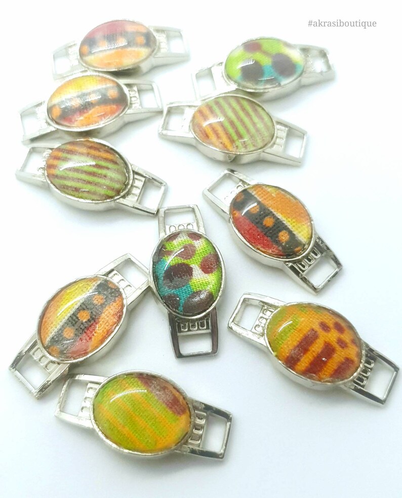 clothing accessories kente lace locks African wax kente print shoe tag