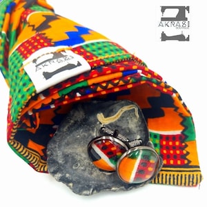 African wax kente  print pocket square with cufflinks | men&#39;s accessories | Ankara pocket square | African cufflinks