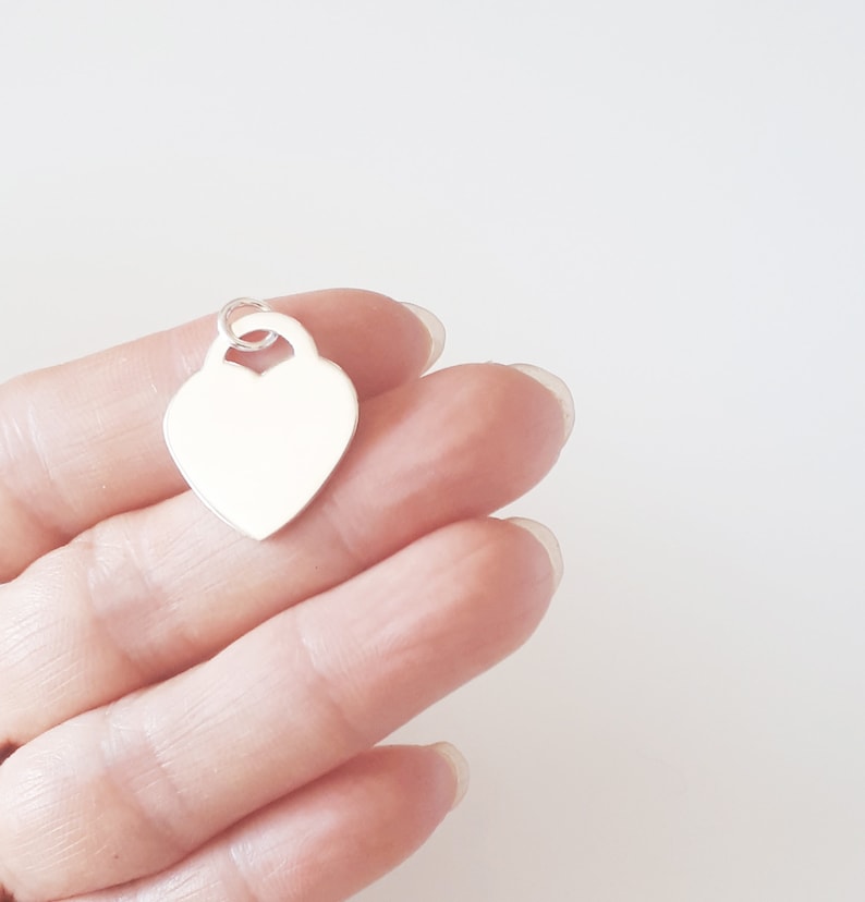 smooth heart charm in 925 sterling silver Gift box bag available real sliver 0.87 Heart Pendant Highest quality 22 mm