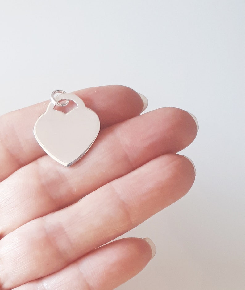 smooth heart charm in 925 sterling silver Gift box bag available real sliver 0.87 Heart Pendant Highest quality 22 mm