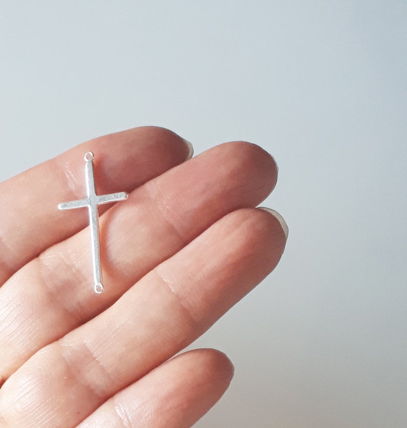 Jewellery Cross connector 27 mm 1.06 jewelry finding real silver highest quality in 925 sterling silver