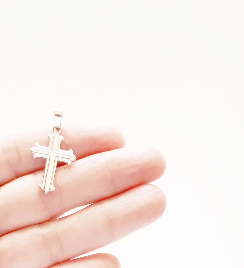 Highest quality fancy cross charm real sliver 1.18 30 mm with 925 sterling silver comfortable /& quality cross jewelry pendant