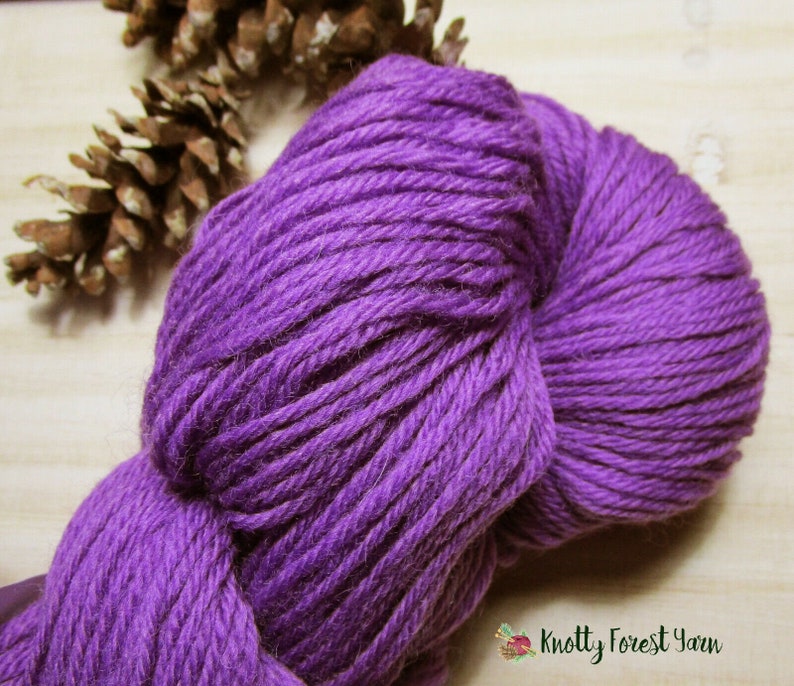 Wool Yarn Violet Glow Purple 12236 Pure Wool Yarn 100gr Etsy