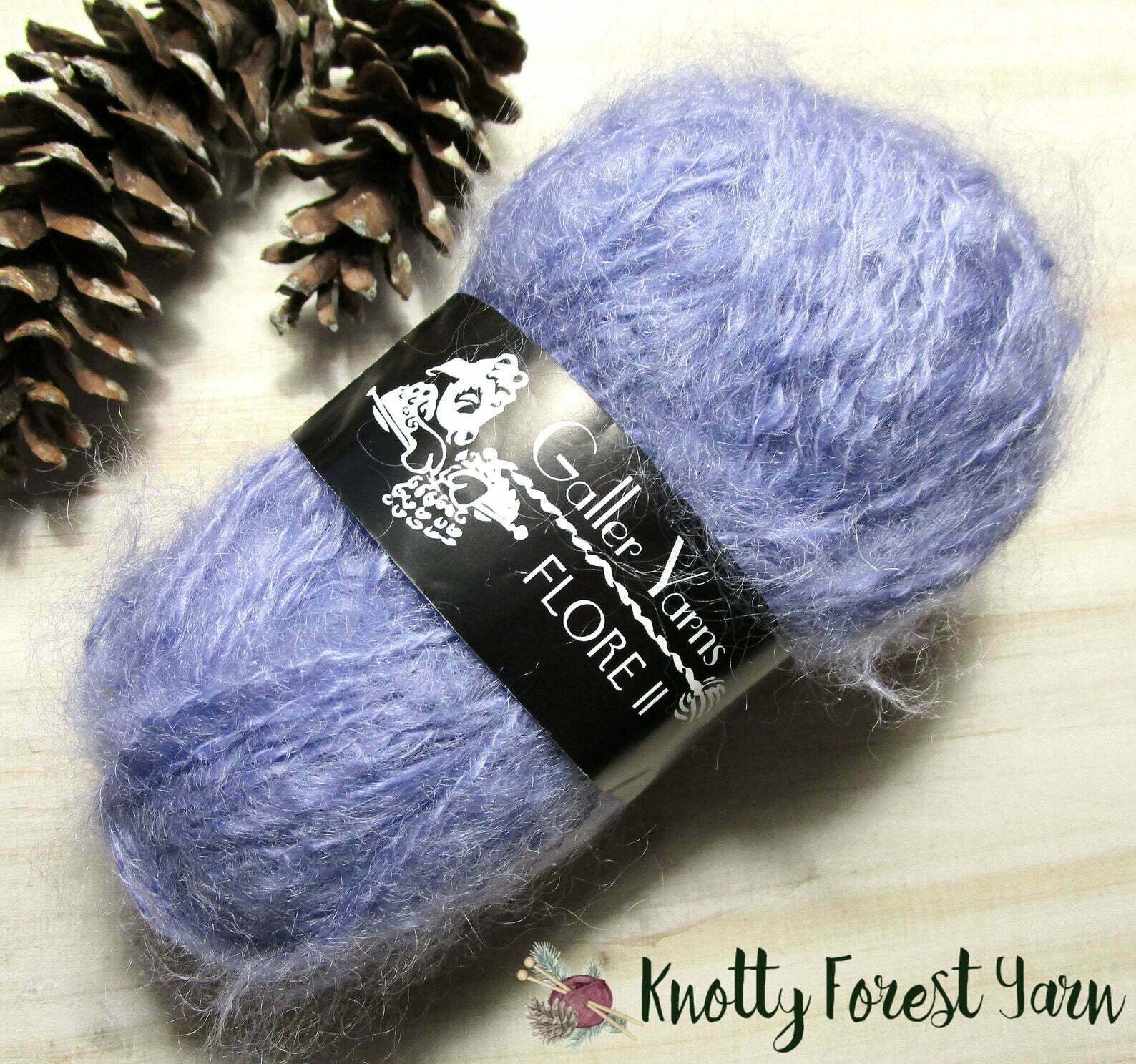 Fluffy Frothy Mohair Wool Yarn Light Violet DK Weight 50gr Etsy