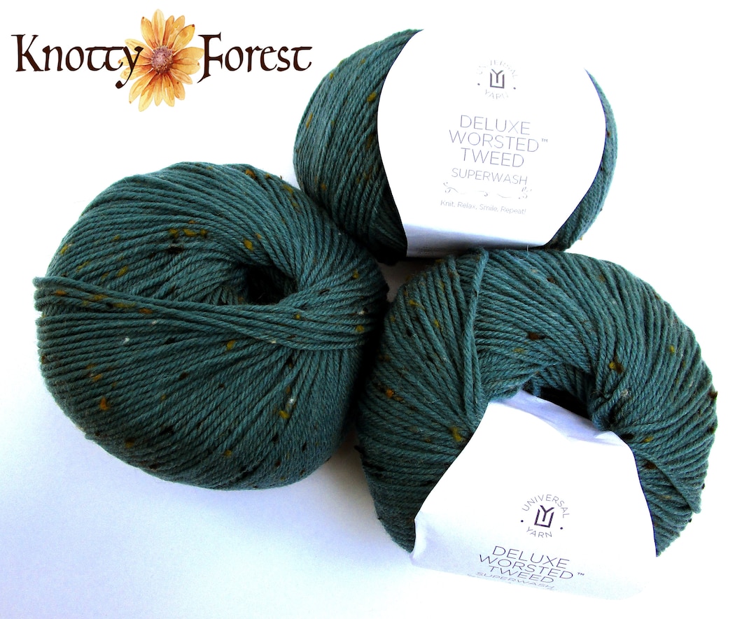 DELUXE TWEED Yarn Wool Blend Worsted 100gr 218yd Universal Etsy