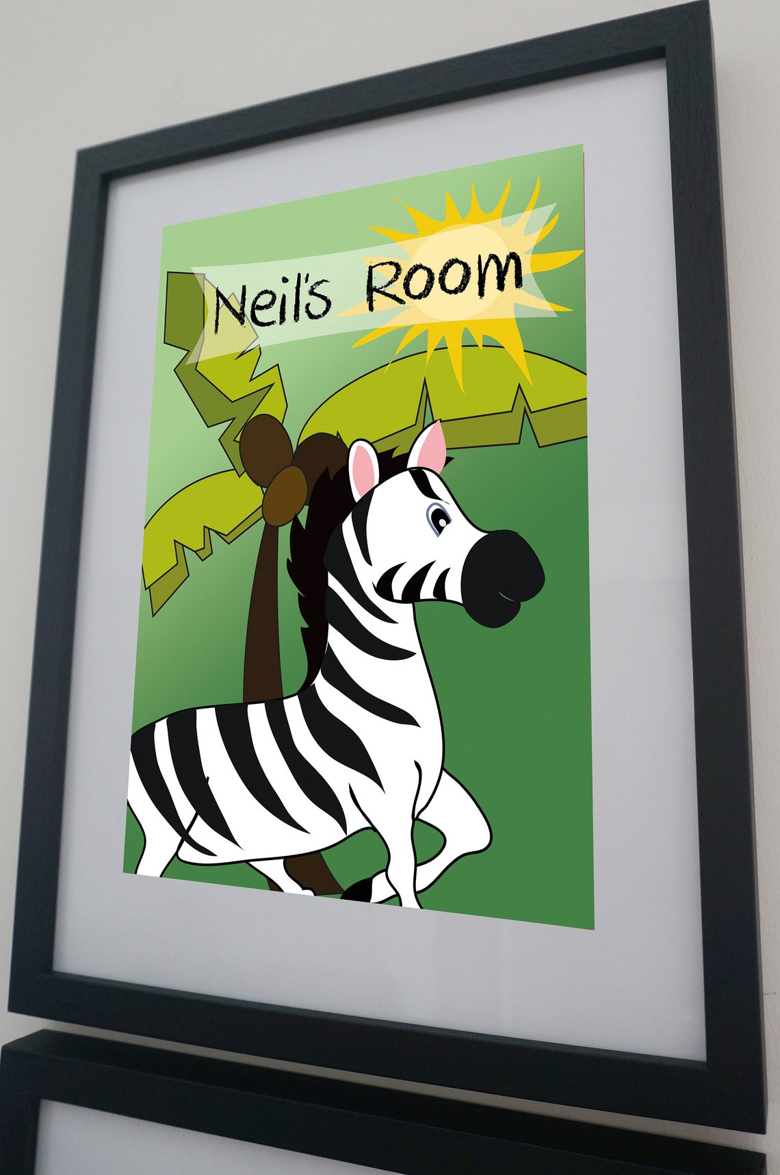 Personalised Animal Framed Print for Children's Room Etsy