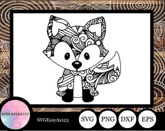 Download Fox Mandala Svg Etsy