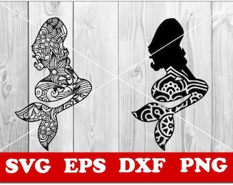 Download Mermaid Mandala Svg Etsy PSD Mockup Templates