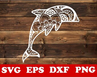 Download Dolphin Mandala Svg Etsy