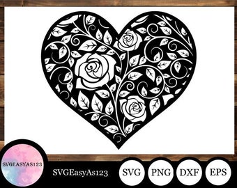 Heart Mandala Svg Etsy