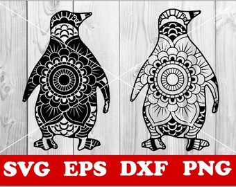 Download Penguin Mandala Etsy