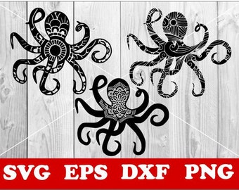 Download Mandala Octopus Svg Printable - Layered SVG Cut File