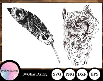 Download Owl Monogram Svg Etsy