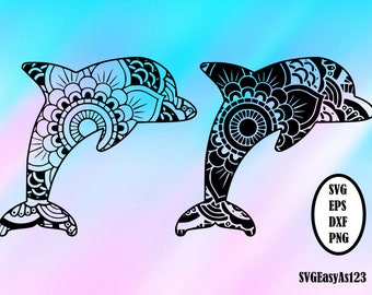 Download Dolphin Mandala Svg Etsy