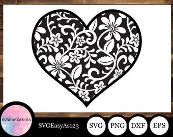 Heart Mandala Svg Etsy