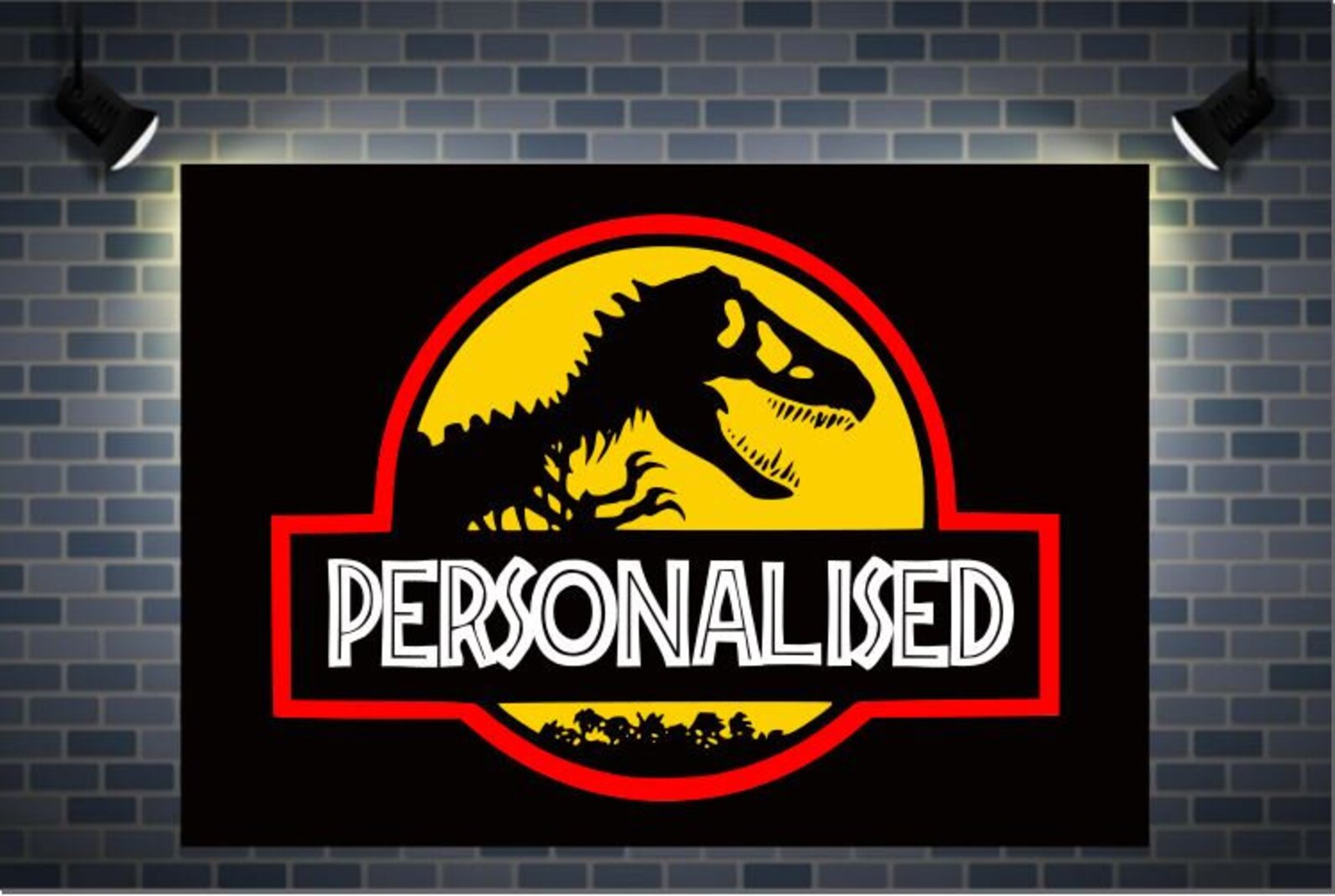Jurassic Park Sign personalised Metal Wall Sign Plaque Art | Etsy