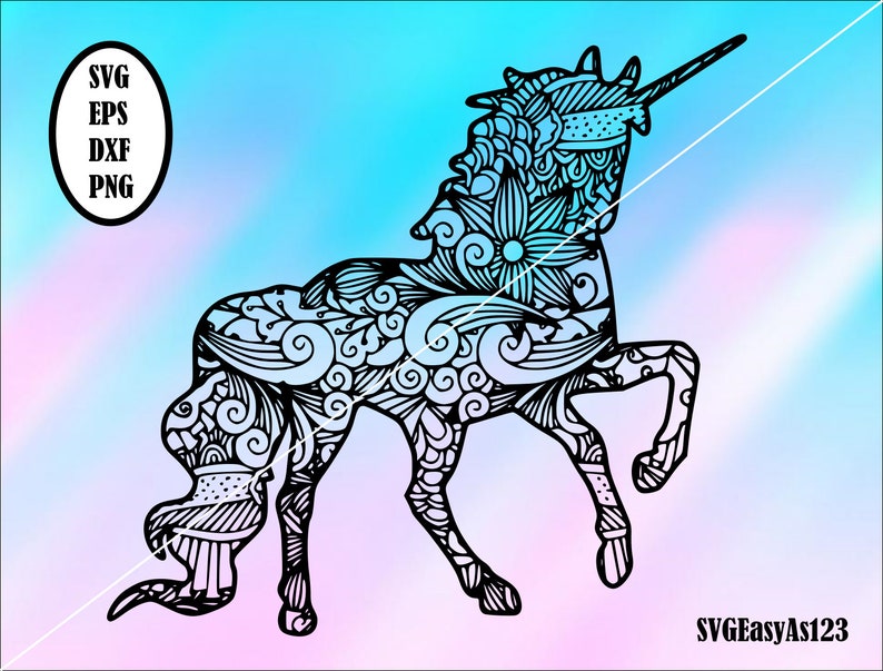 Download Mandala Unicorn svg zentangle Unicorn svg cricut svg file ...