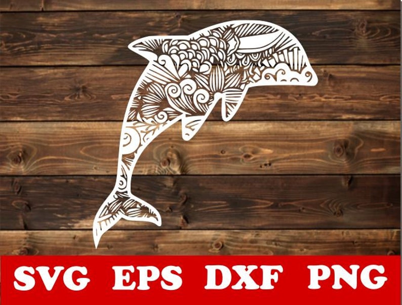 Download Dolphin svg Dolphin mandala Svg Zentangle SVG Mandala svg ...