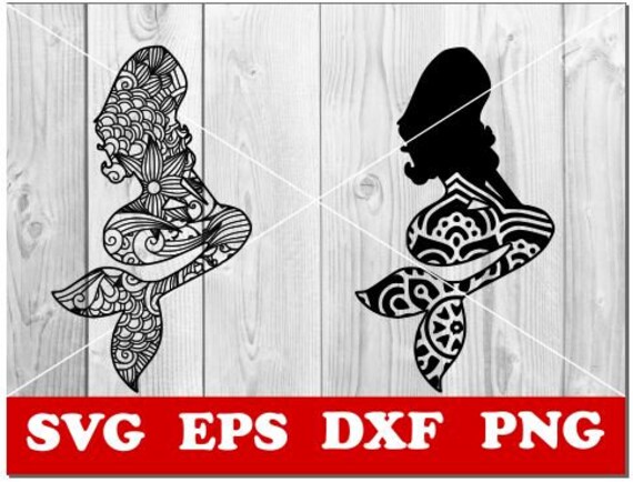 Download Mermaid Svg Mermaid Mandala Svg Zentangle Svg Mandala Svg Etsy