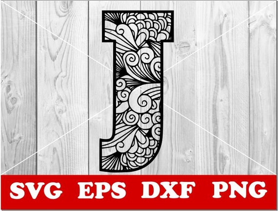 Download Alphabet J Svg Mandala Svg Mandala Alphabet Svg Mandala Etsy