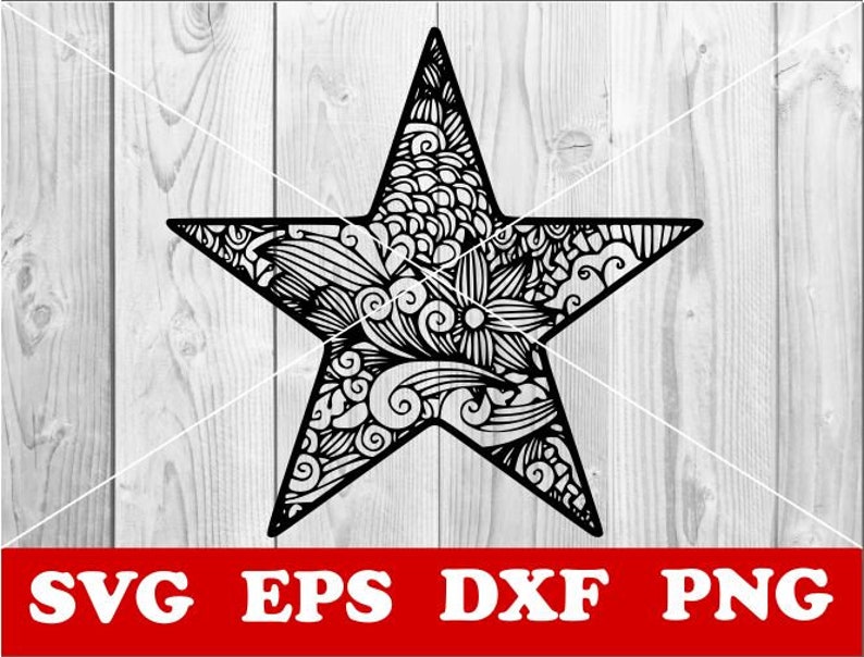 Download Star svg Mandala svg Mandala Star svg Star Stencil svg | Etsy